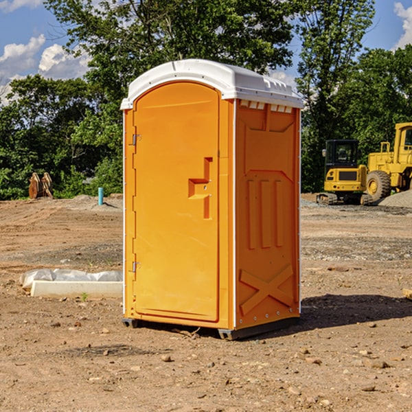 can i customize the exterior of the porta potties with my event logo or branding in Honey Creek